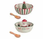 2-Piece Farm Christmas Candy Dish Set