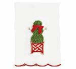 Snowman Tree Topiary Towel